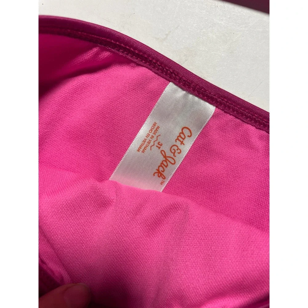 Cat & Jack Bikini Set Toddler Girl 3T Pink Solid Knot Strap Summer Swimwear